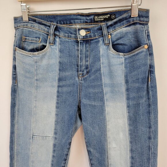 Blank NYC Reade Crop Patchwork High Rise Jeans Size 28 - Picture 3 of 13